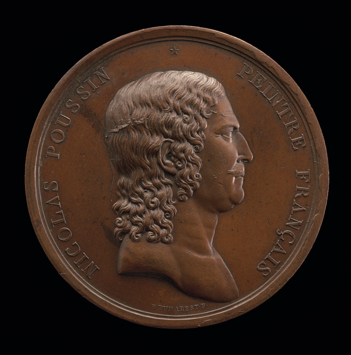 Nicolas Poussin, 1594-1665, Painter [obverse] by Rambert Dumarest (French, 1760 - 1806), 16X12"(A3)Poster Print