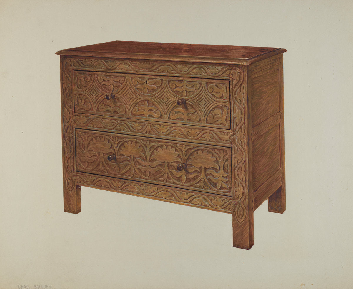 Chest of Drawers by Charles Squires (American, active c. 1935), 16X12"(A3)Poster Print