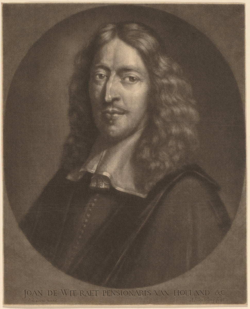 Johan de Wit by Abraham Blooteling after Pieter van der Banck (Dutch, 1640 - 1690), 16X12"(A3)Poster Print