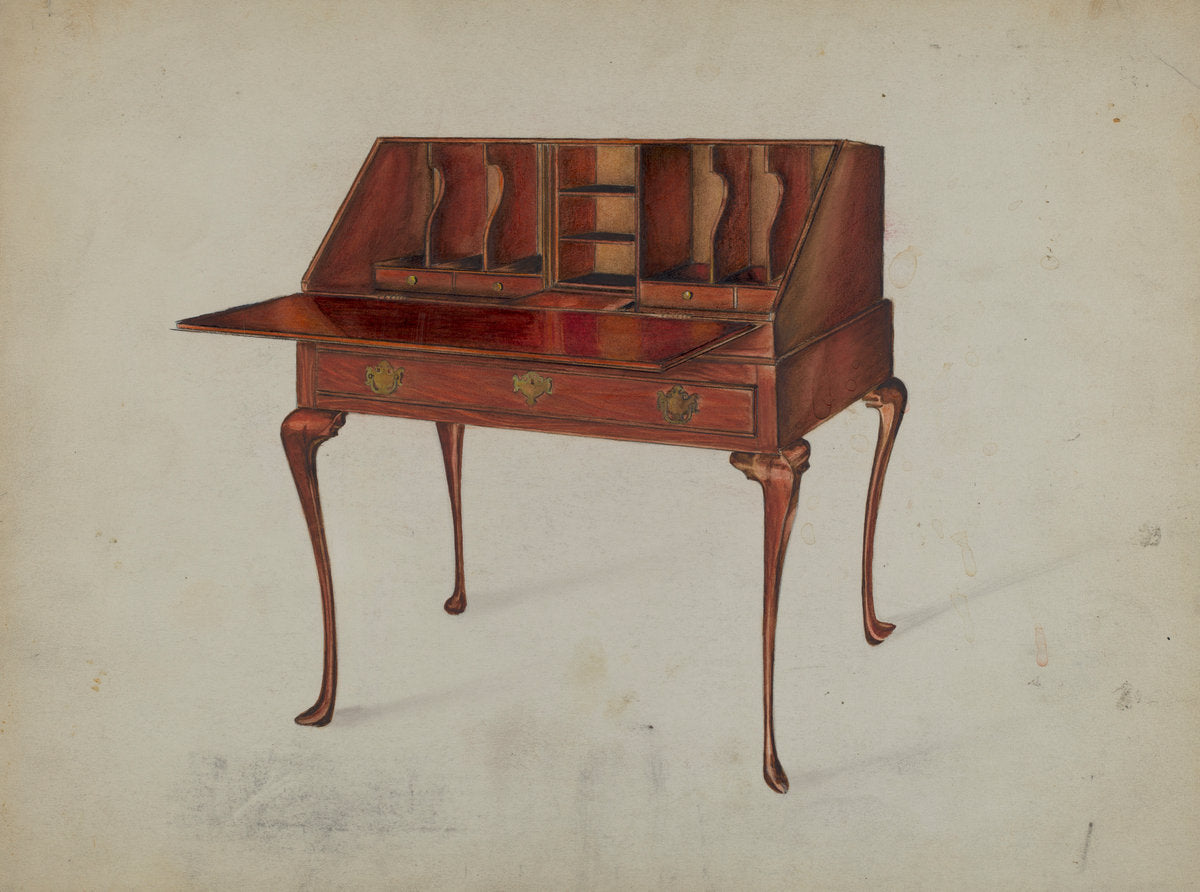 Desk by Ruth Bialostosky (American, active c. 1935), 16X12"(A3)Poster Print