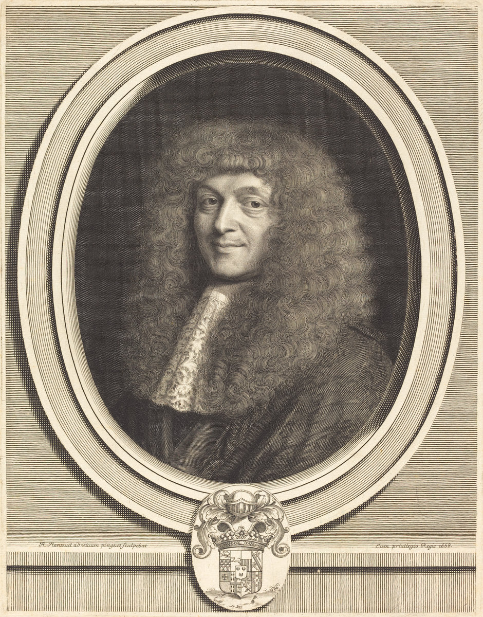 Honore Courtin by Robert Nanteuil (French, 1623 - 1678), 16X12"(A3)Poster Print