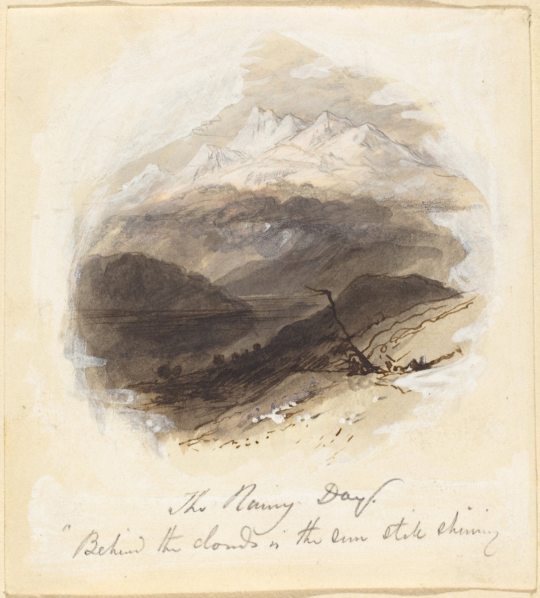 Illustration for Longfellow's "The Rainy Day" by Myles Birket Foster (British, 1825 - 1899), 16X12"(A3)Poster Print