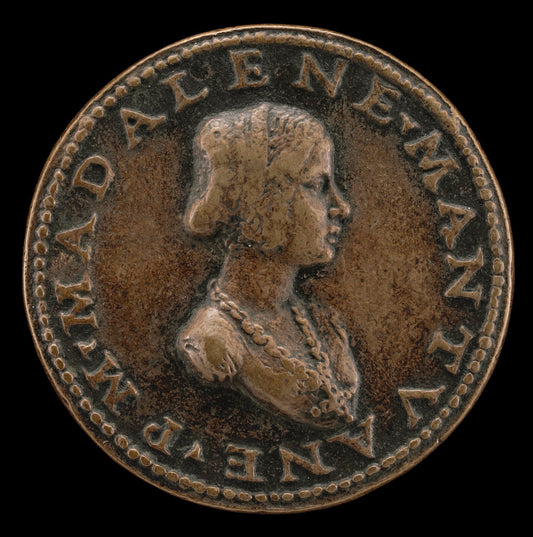 probably c. 1500/1520 by Style of Giancristoforo Romano (Maddalena of Mantua [obverse]), 16X12"(A3)Poster Print