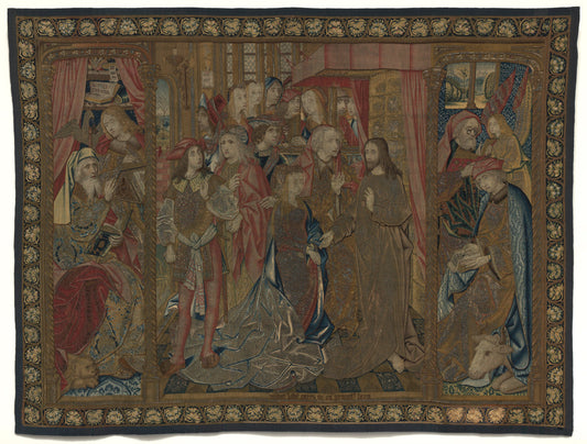 c. 1500/1599 by Netherlandish 16th Century (Christ and the Woman Taken in Adultery), 16X12"(A3)Poster Print