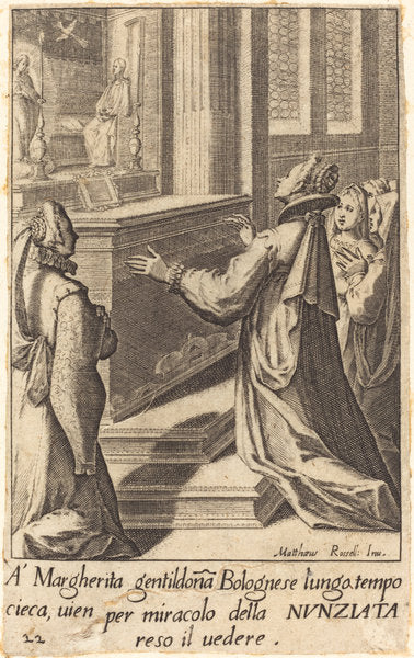 Margherita by Jacques Callot after Matteo Rosselli (French, 1592 - 1635), 16X12"(A3)Poster Print