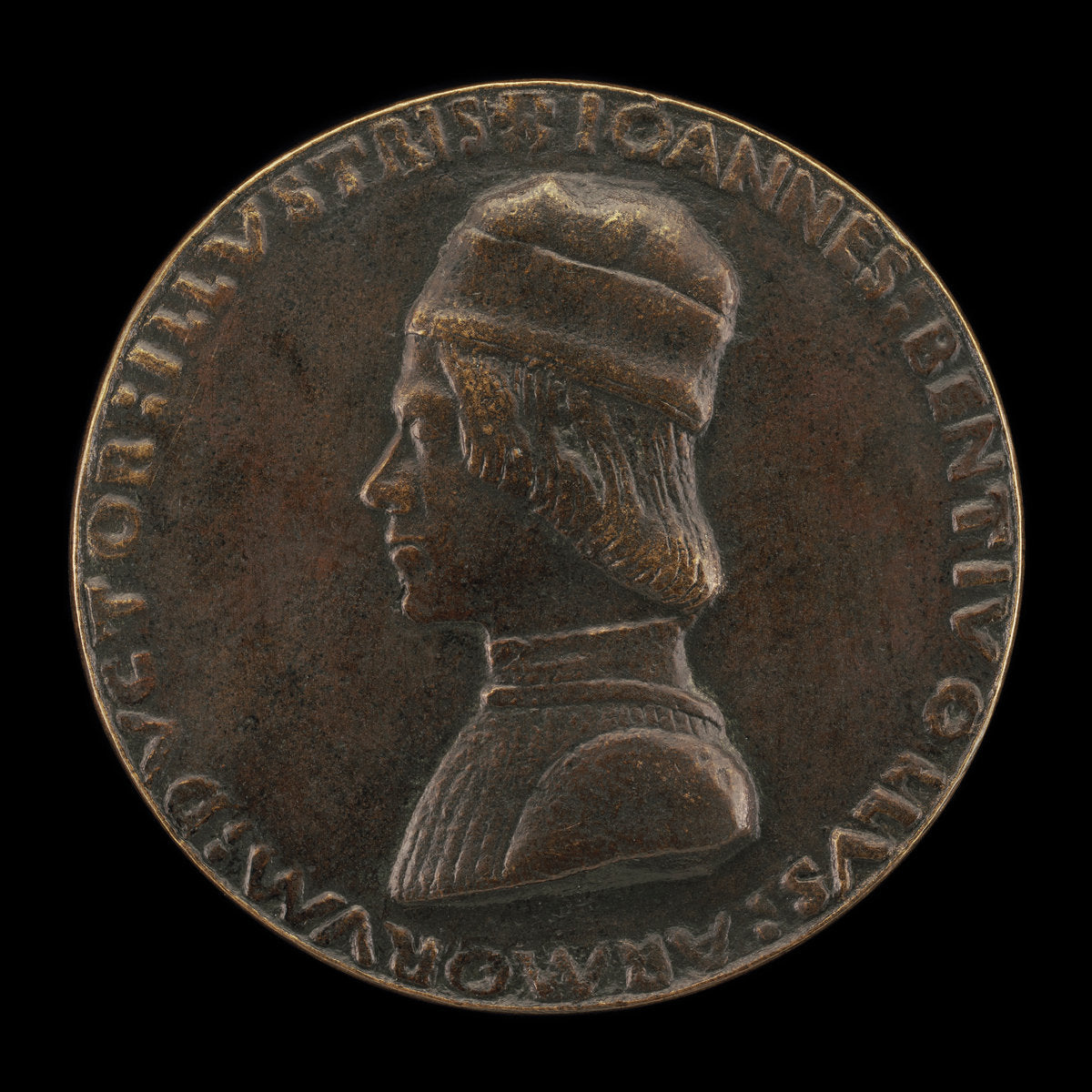 Giovanni II Bentivoglio, 1443-1508, Lord of Bologna 1463-1506 [obverse] by Sperandio (Mantuan, c. 1425/1428  - c. 1504), 16X12"(A3)Poster Print