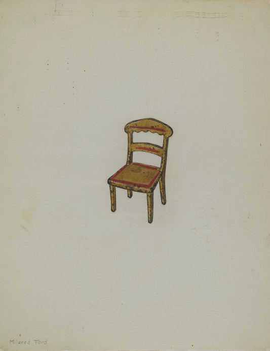 Toy Chair by Mildred Ford (American, active c. 1935), 16X12"(A3)Poster Print