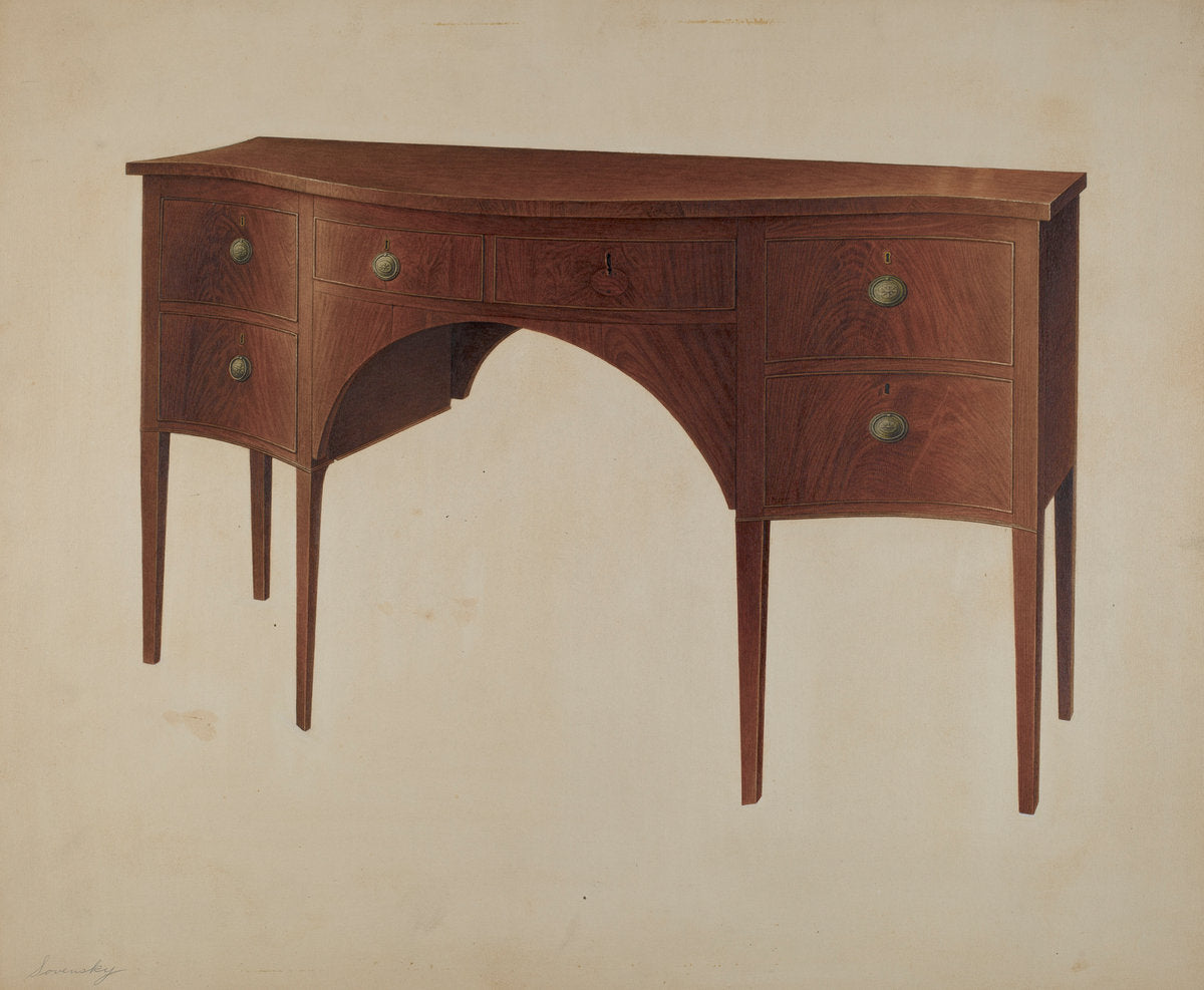 Sideboard by Isidore Sovensky (American, active c. 1935), 16X12"(A3)Poster Print