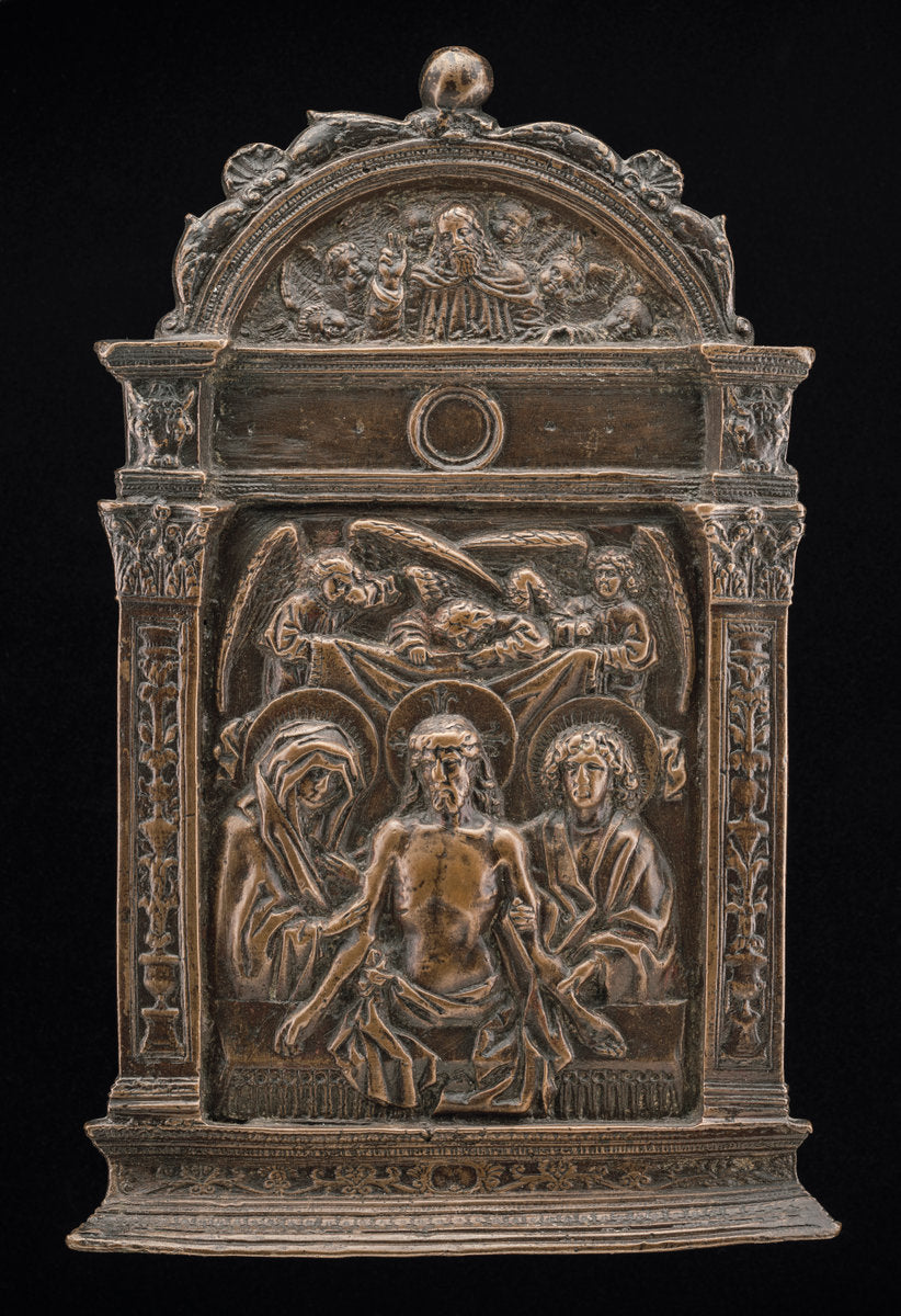 c. 1500 by Venetian 16th Century (The Dead Christ between the Virgin and Saint John), 16X12"(A3)Poster Print