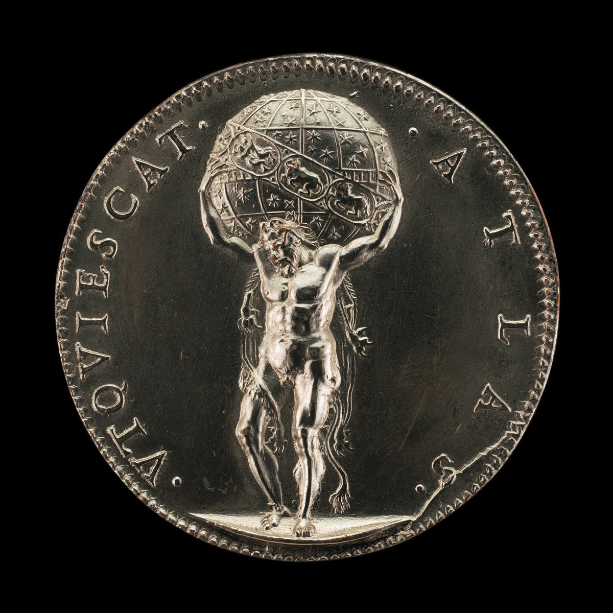 Hercules Bearing the Globe [reverse] by Gianpaolo Poggini (Florentine, 1518 - c. 1582), 16X12"(A3)Poster Print