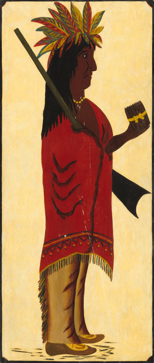 second half 19th century by American 19th Century (Indian Tobacco Shop Sign [reverse, Indian facing right]), 16X12"(A3)Poster Print