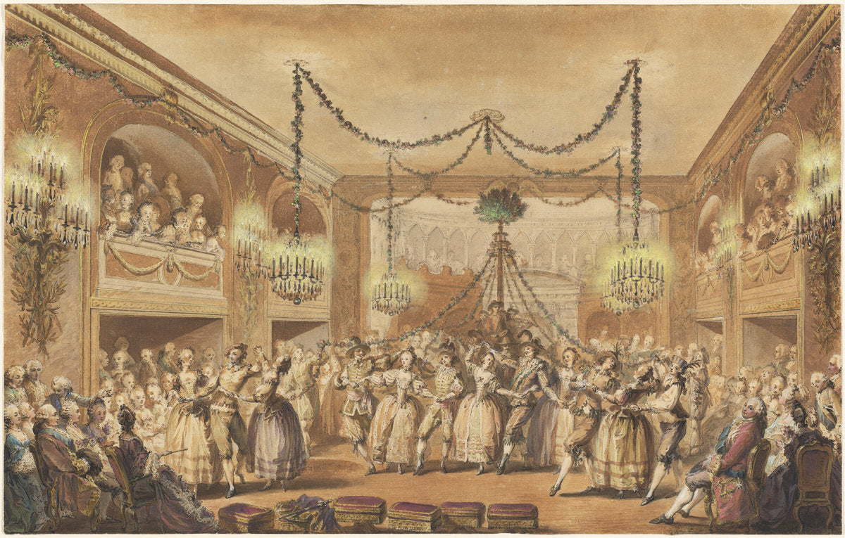 May Ball by Jean-Michel Moreau (French, 1741 - 1814), 16X12"(A3)Poster Print