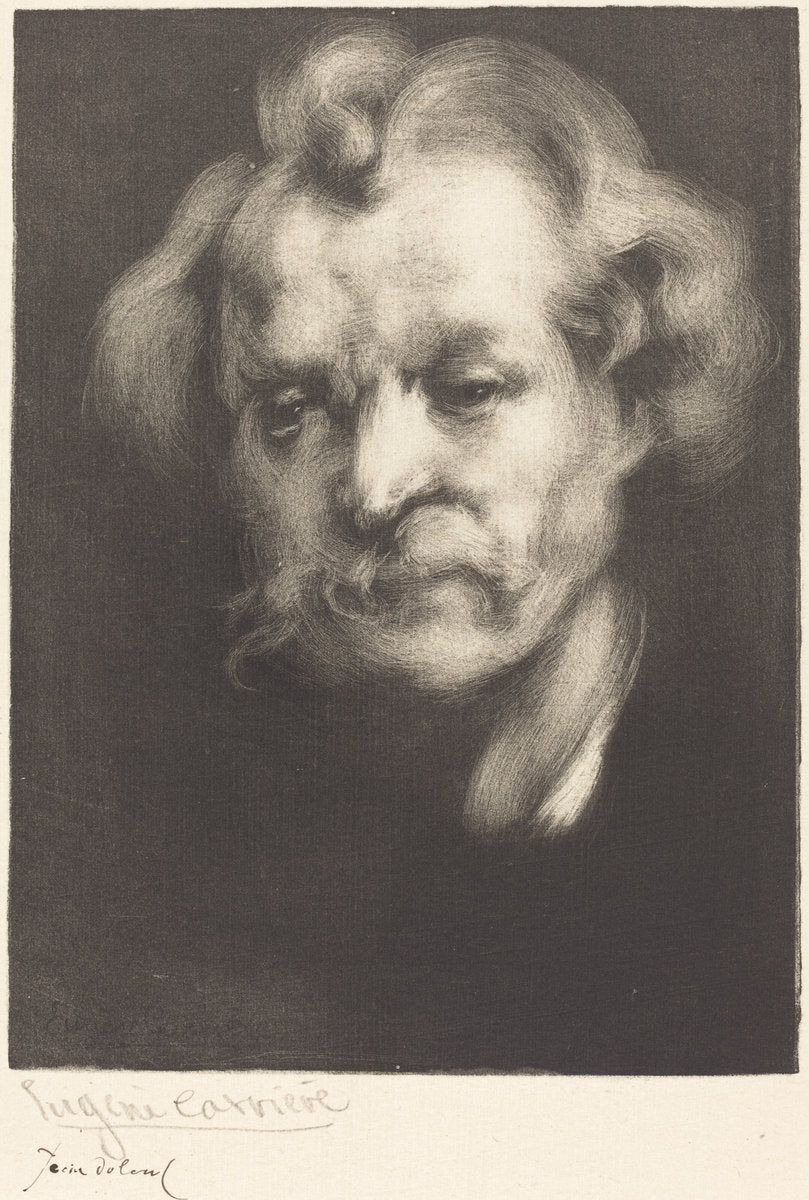 Jean Dolent by Eugène Carrière (French, 1849 - 1906), 16X12"(A3)Poster Print