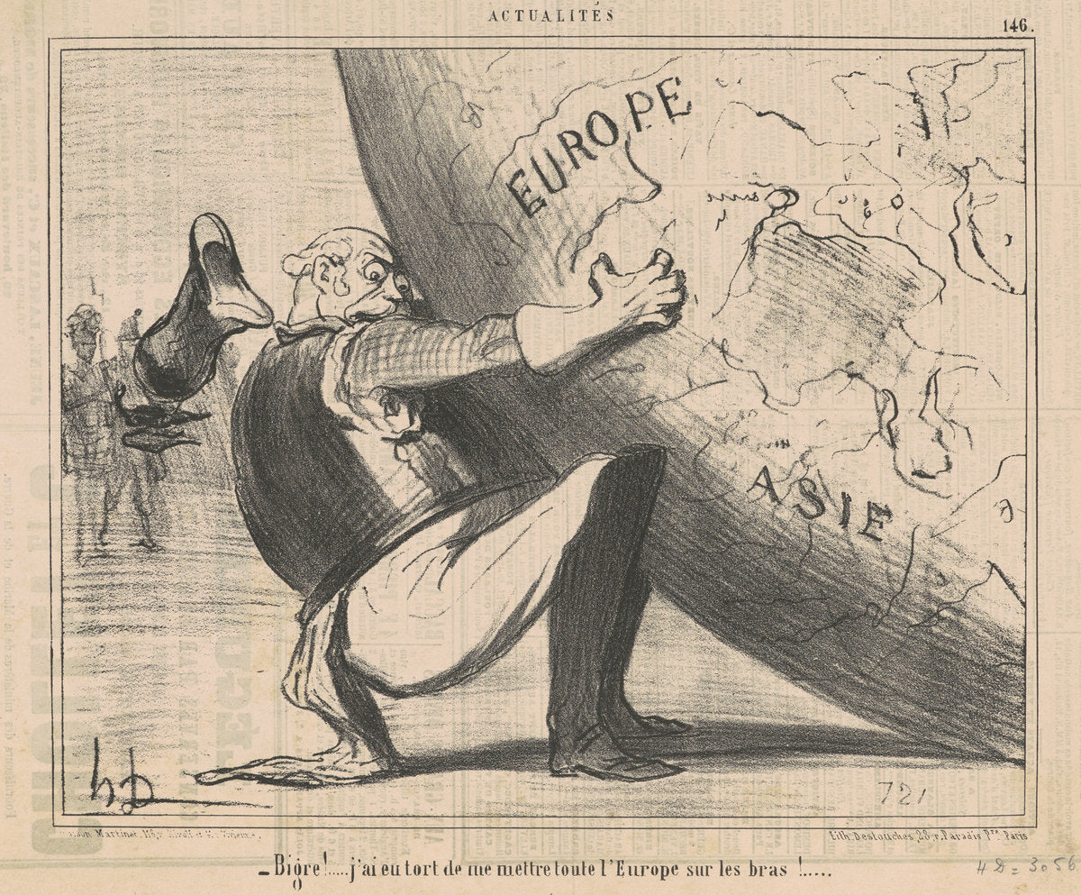 Bigre! ... j'ai eu tort de me mettre ... by Honoré Daumier (French, 1808 - 1879), 16X12"(A3)Poster Print