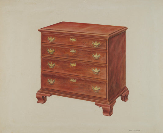 Chest of Drawers by Francis Law Durand (American, active c. 1935), 16X12"(A3)Poster Print
