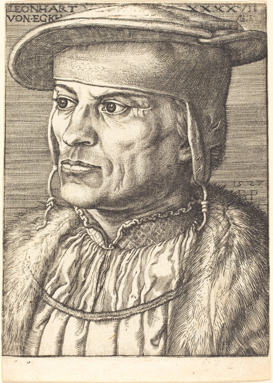 Leonhard von Eck by Barthel Beham (German, 1502 - 1540), 16X12"(A3)Poster Print