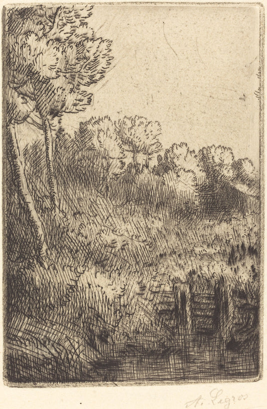Along the Marne (Sur la Marne) by Alphonse Legros (French, 1837 - 1911), 16X12"(A3)Poster Print