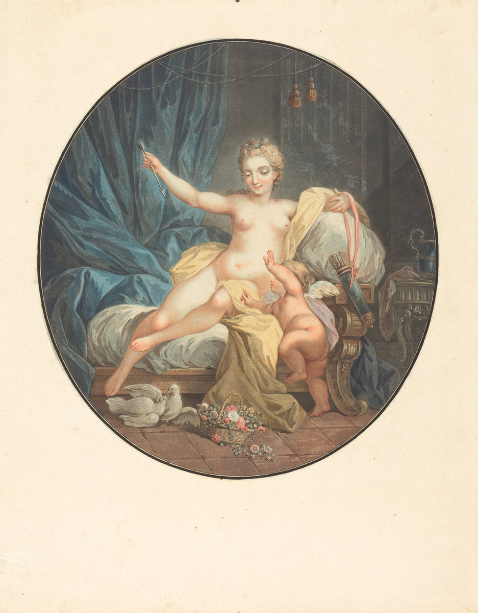 Venus desarmant l'amour by Jean-François Janinet after Jacques Charlier (French, 1752 - 1814), 16X12"(A3)Poster Print