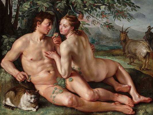 The Fall of Man by Hendrick Goltzius (Dutch, 1558 - 1617), 16X12"(A3)Poster Print