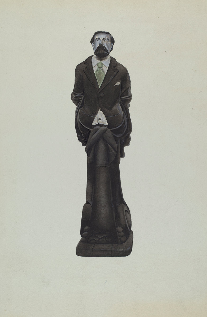 Figurehead: "Brooks Walker" by F.W. Powell (American, active c. 1935), 16X12"(A3)Poster Print