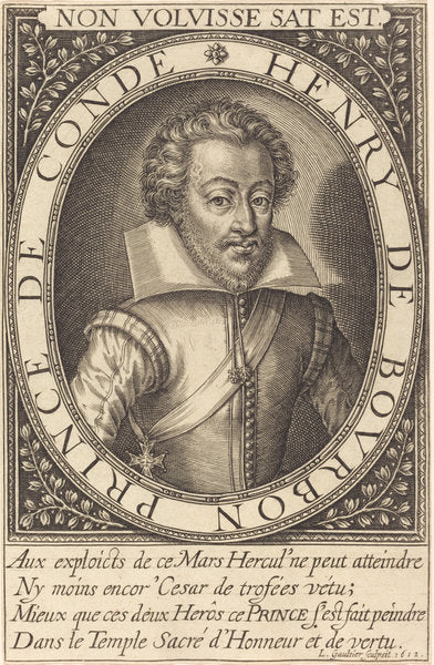 Henry de Bourbon, Prince de Conde by Léonard Gaultier (French, 1561 - 1641), 16X12"(A3)Poster Print