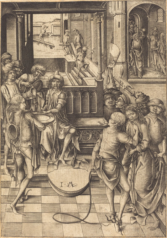 Christ before Pilate by Israhel van Meckenem (German, c. 1445 - 1503), 16X12"(A3)Poster Print