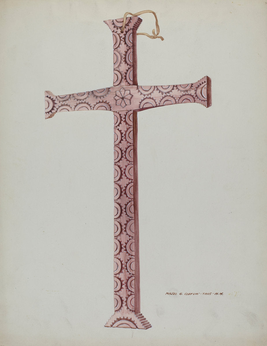 Cedar Cross by Majel G. Claflin (American, active c. 1935), 16X12"(A3)Poster Print