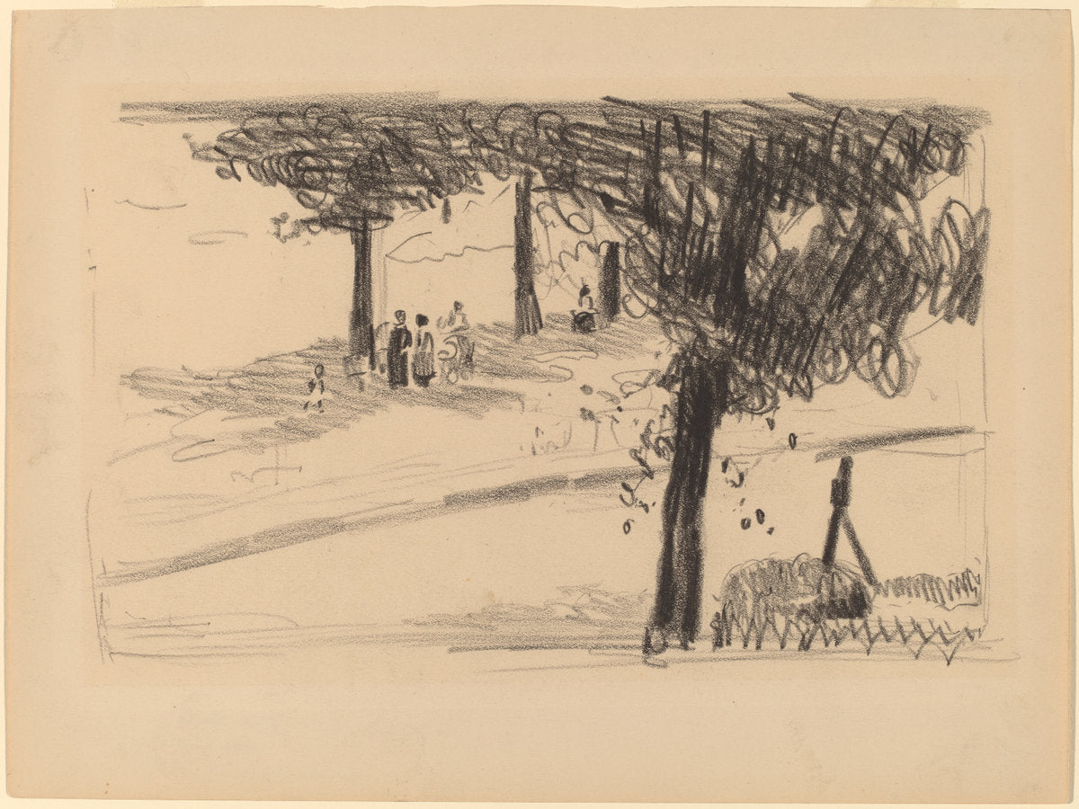 Under the Trees by George Luks (American, 1866 - 1933), 16X12"(A3)Poster Print