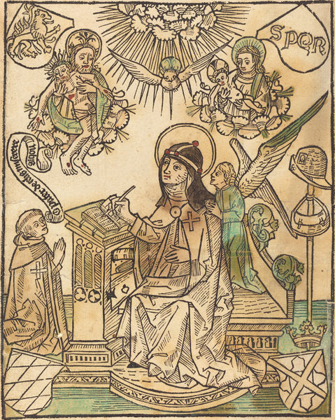 c. 1480 by German 15th Century (Saint Bridget), 16X12"(A3)Poster Print