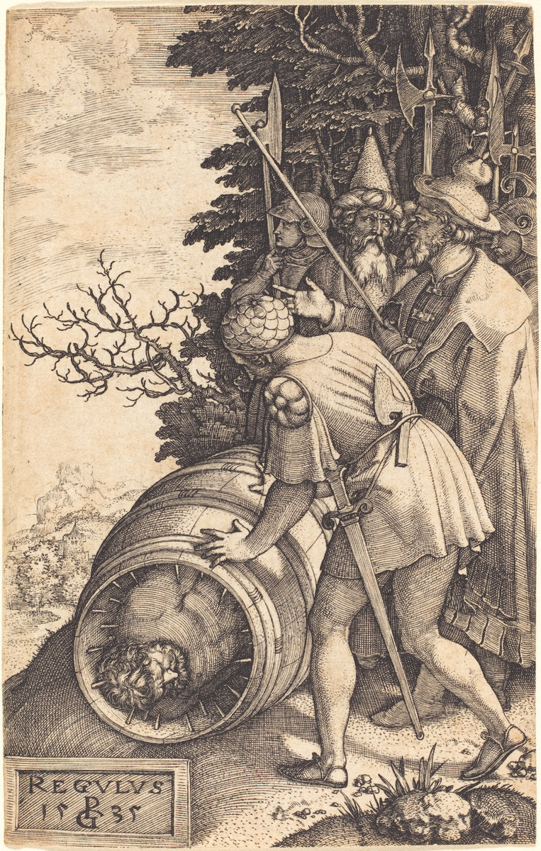 Attilius Regulus by Georg Pencz (German, c. 1500 - 1550), 16X12"(A3)Poster Print