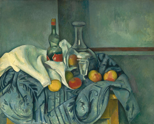 The Peppermint Bottle by Paul Cézanne (French, 1839 - 1906), 16X12"(A3)Poster Print
