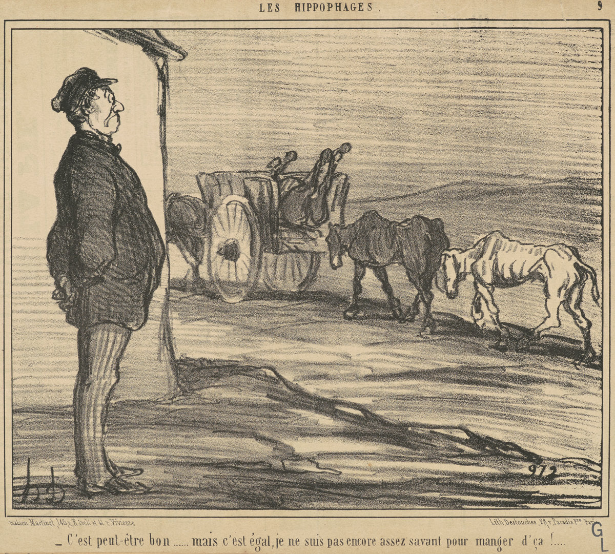 C'est peut-être bon ... by Honoré Daumier (French, 1808 - 1879), 16X12"(A3)Poster Print