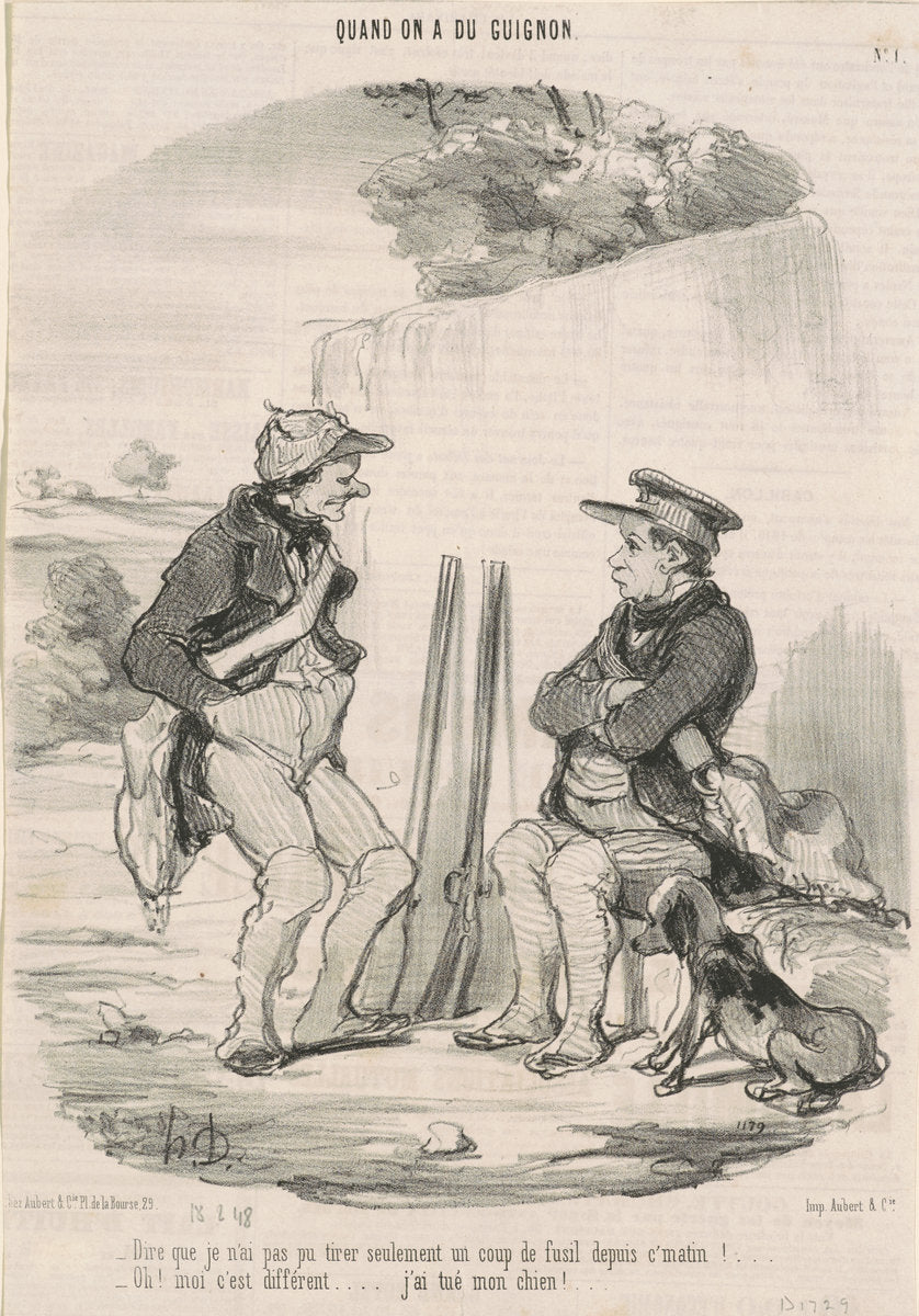 Dire que je n'ai pas pu tirer ... by Honoré Daumier (French, 1808 - 1879), 16X12"(A3)Poster Print
