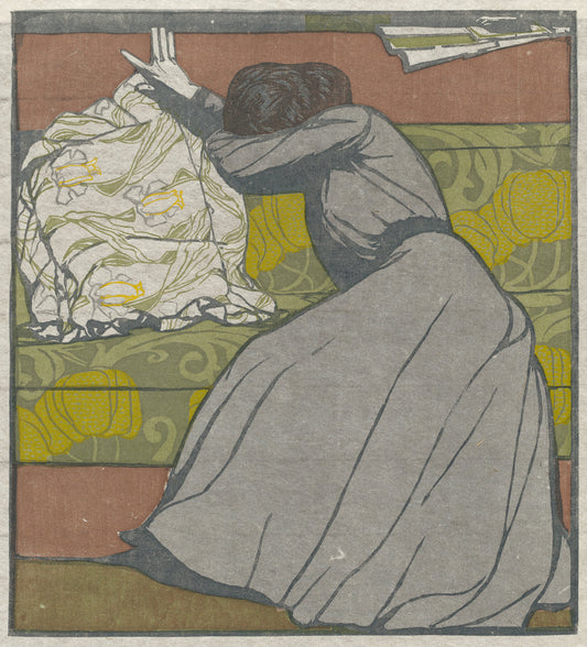 Der Polster (The Cushion) by Max Kurzweil (Austrian, 1867 - 1916), 16X12"(A3)Poster Print