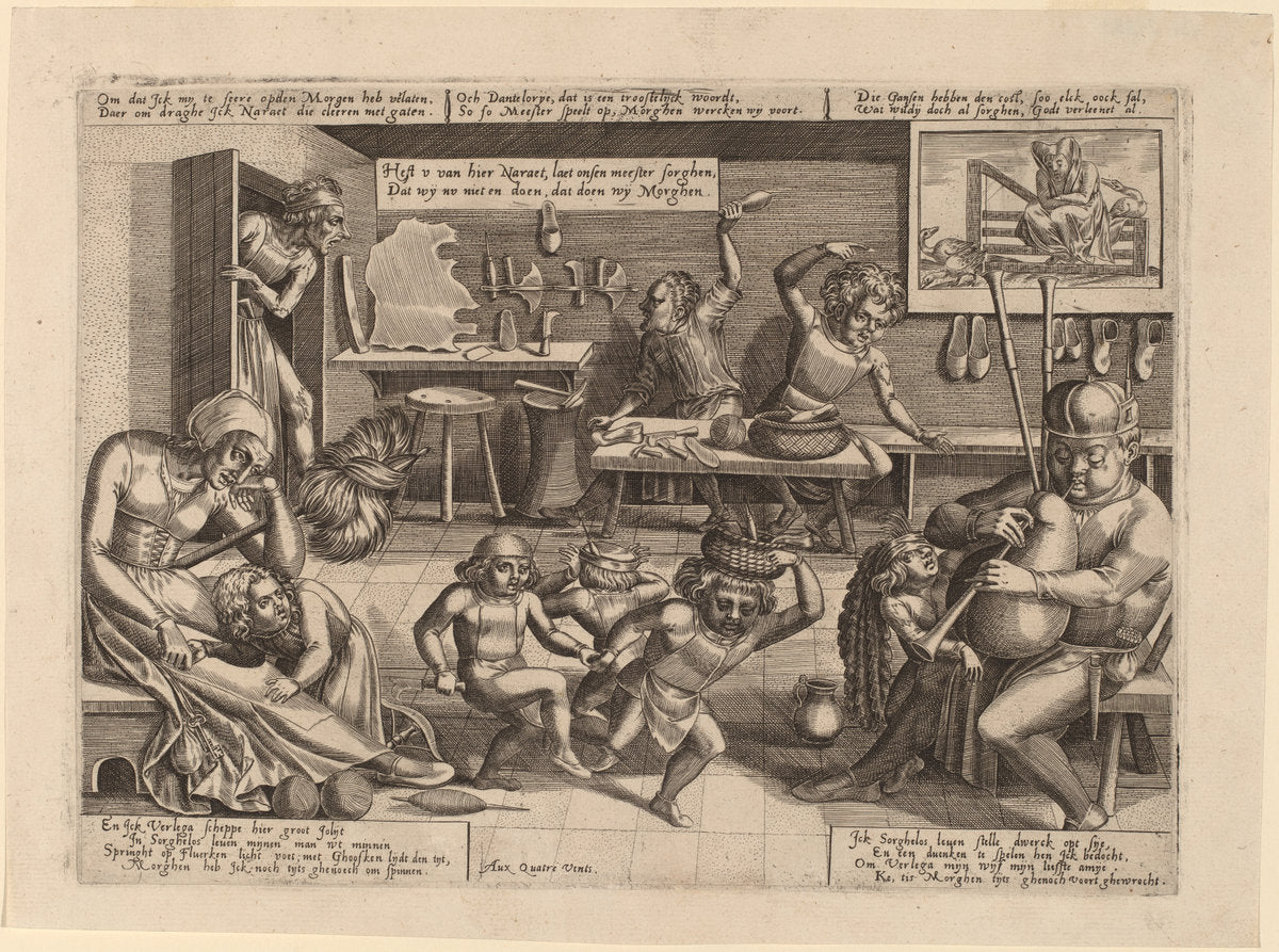 The Dissolute Household by Pieter Balten (Flemish, active 1540 - 1598), 16X12"(A3)Poster Print