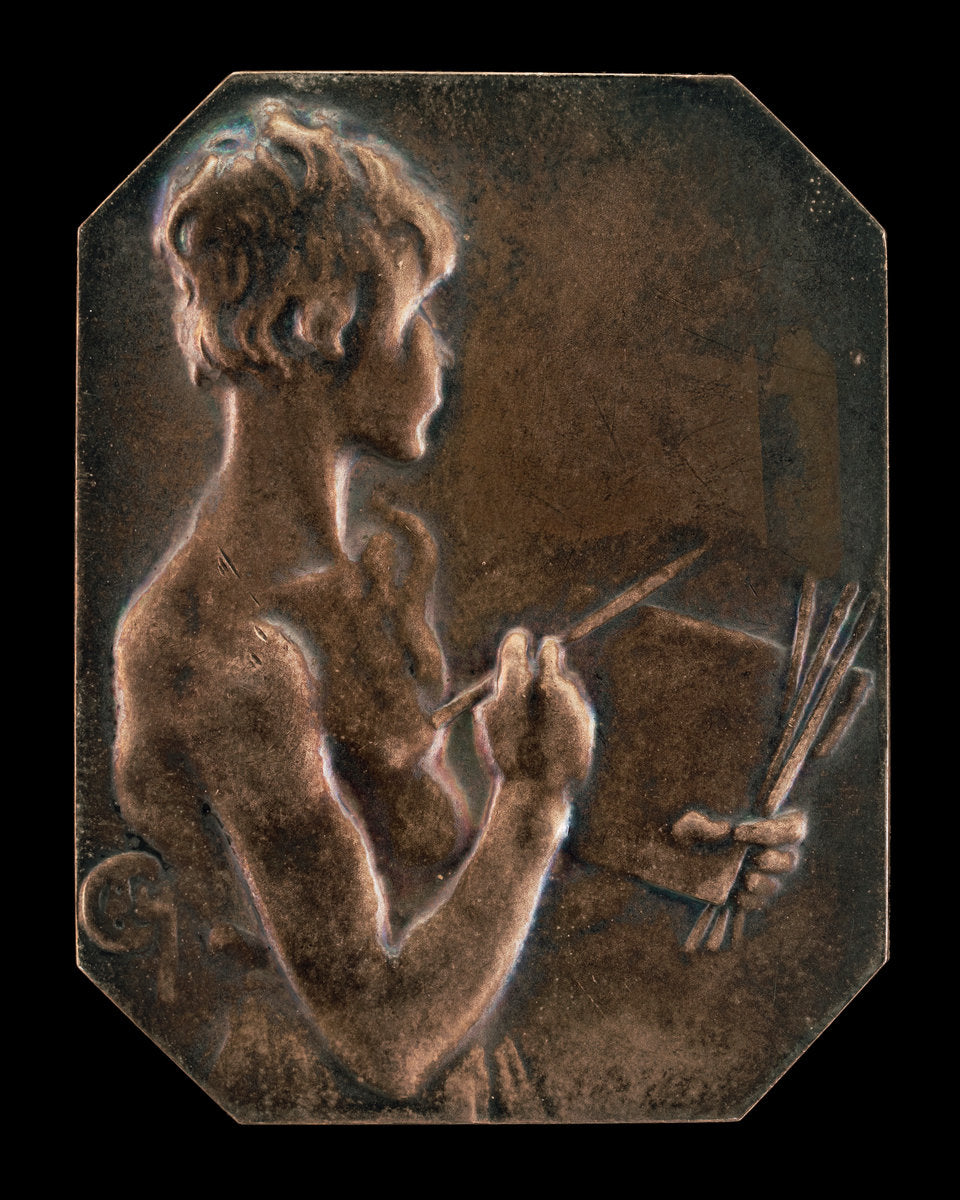 Painting (La peinture) [obverse] by Alexandre Charpentier (French, 1856 - 1909), 16X12"(A3)Poster Print