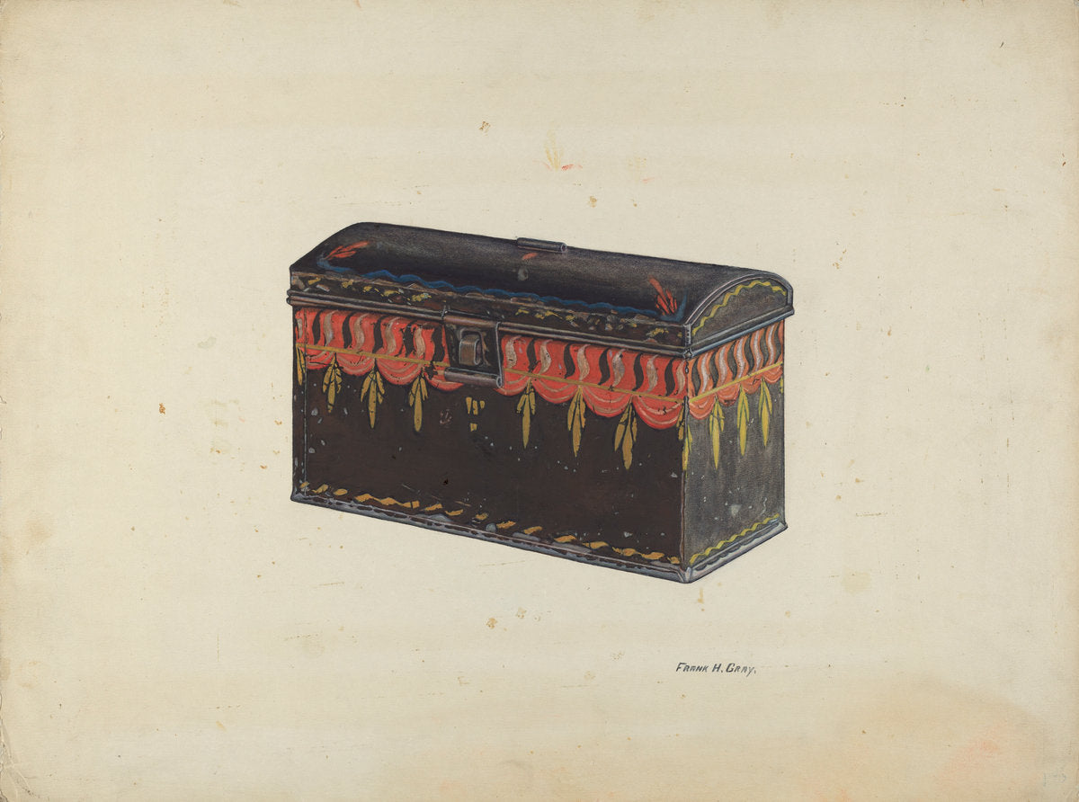 Toleware Tin Box by Frank Gray (American, active c. 1935), 16X12"(A3)Poster Print