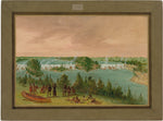 Father Hennepin and Companions at the Falls of St. Anthony.  May 1, 1680 by George Catlin (American, 1796 - 1872), 16X12"(A3)Poster Print