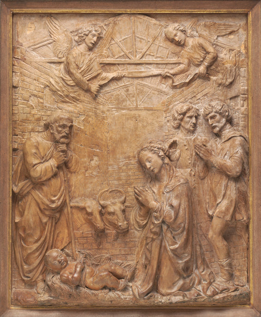 The Adoration of the Shepherds by Francesco di Simone Ferrucci (Florentine, 1437 - 1493), 16X12"(A3)Poster Print