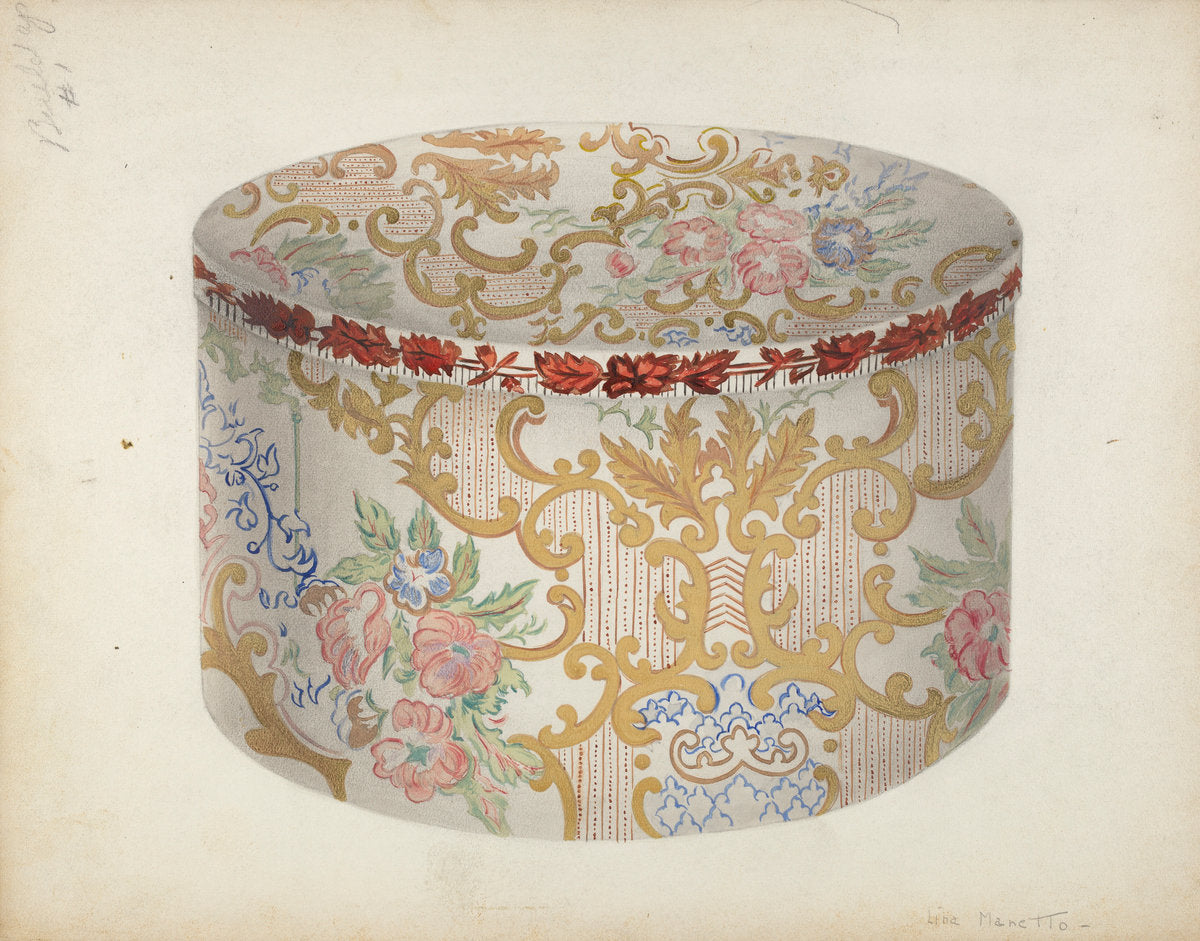 Bandbox by Lina Manetto (American, active c. 1935), 16X12"(A3)Poster Print