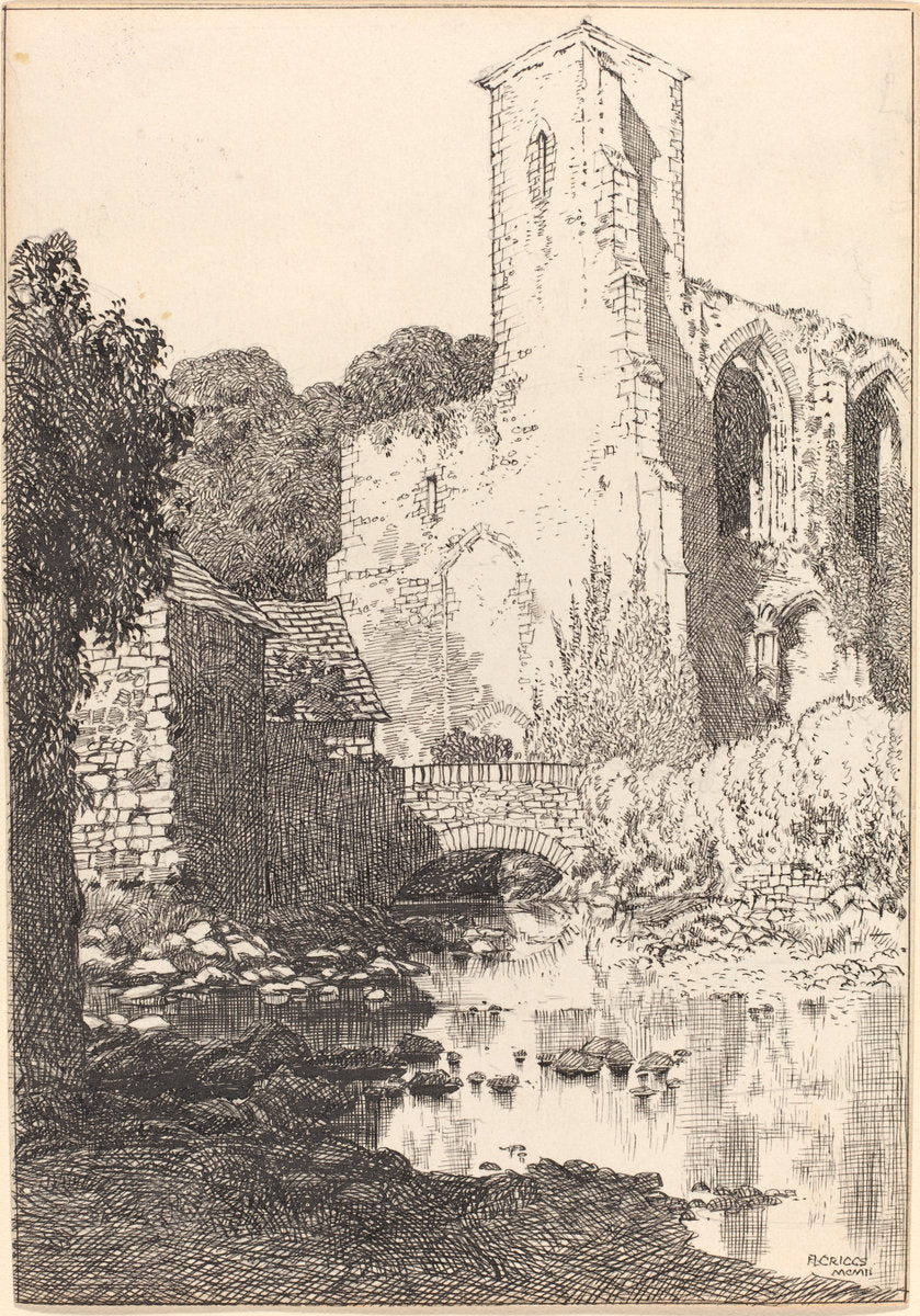 St. Mary's College, St. David's by F.L. Griggs (British, 1876 - 1938), 16X12"(A3)Poster Print