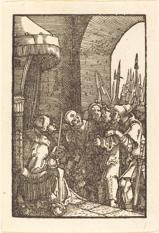 Christ before Caiaphas by Albrecht Altdorfer (German, 1480 or before - 1538), 16X12"(A3)Poster Print