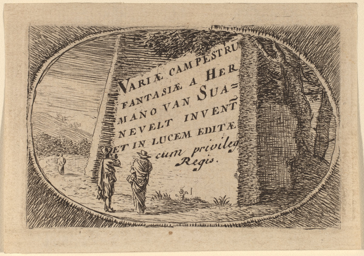 Title Page by Herman van Swanevelt (Dutch, c. 1600 - 1655), 16X12"(A3)Poster Print