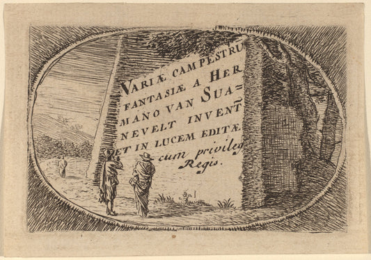 Title Page by Herman van Swanevelt (Dutch, c. 1600 - 1655), 16X12"(A3)Poster Print