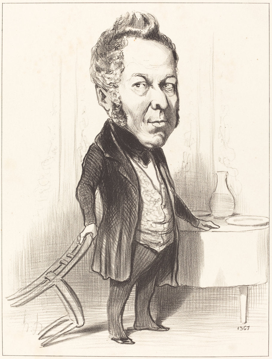 A.P.F. Deslongrais by Honoré Daumier (French, 1808 - 1879), 16X12"(A3)Poster Print
