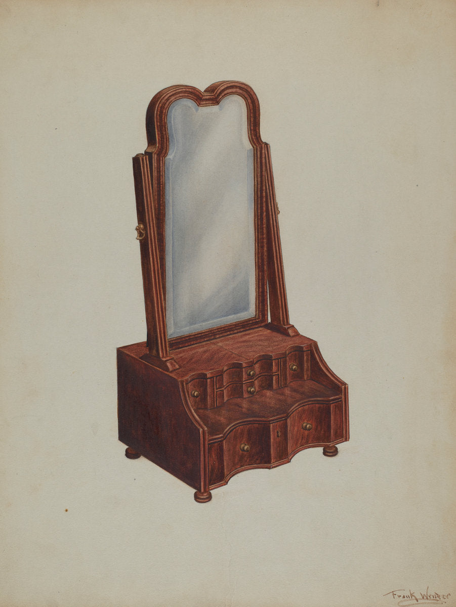 Dressing Mirror by Frank Wenger (American, active c. 1935), 16X12"(A3)Poster Print