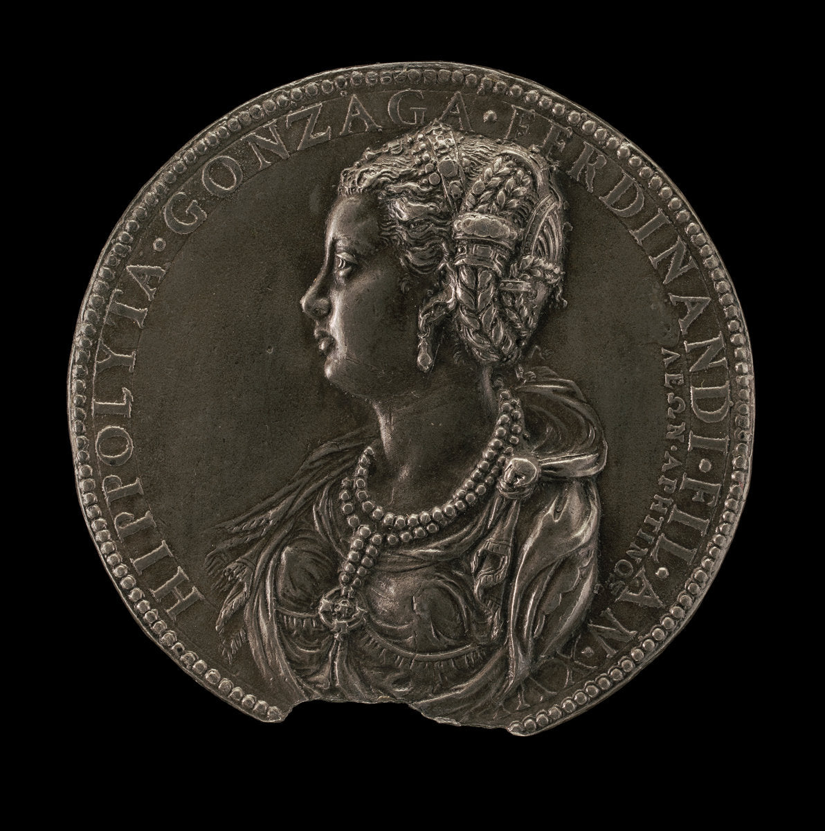 Ippolita de Ferdinando Gonzaga, 1535-1563 by Leone Leoni (Milanese, c. 1509 - 1590), 16X12"(A3)Poster Print