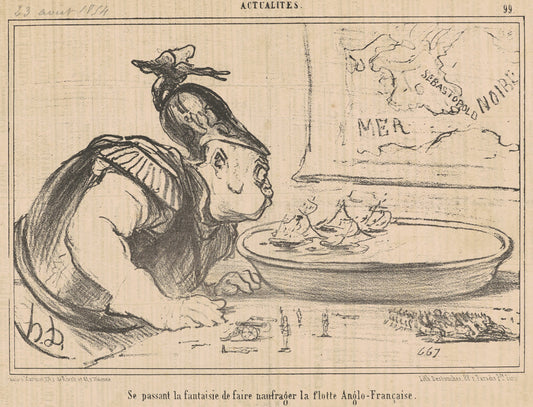 Se passant la fantaisie de faire naufrager ... by Honoré Daumier (French, 1808 - 1879), 16X12"(A3)Poster Print