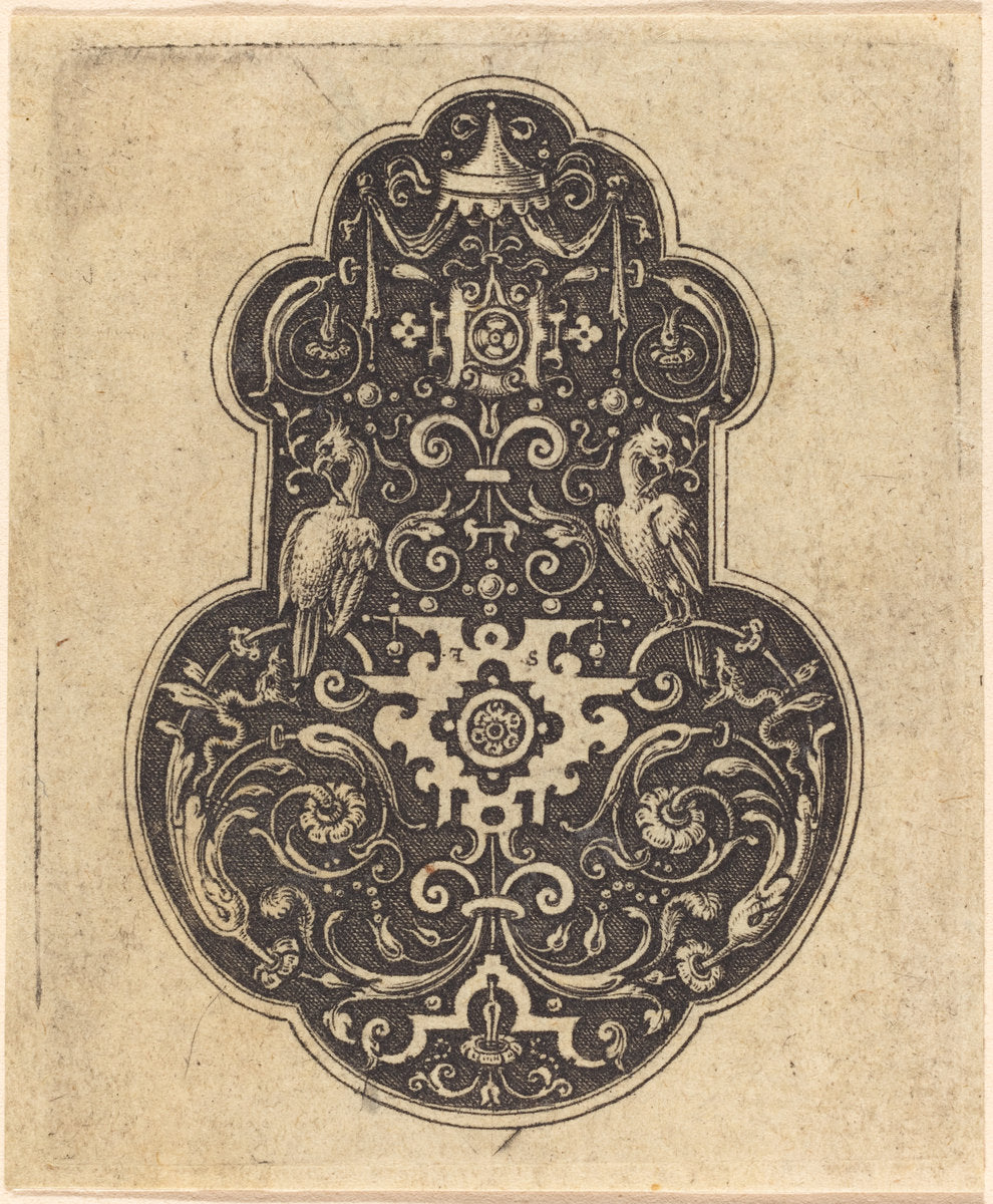 Arabesque Designs by Etienne Delaune (French, 1518/1519 - 1583), 16X12"(A3)Poster Print