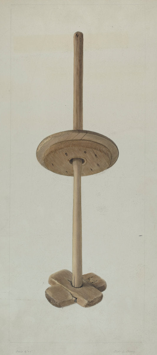 Dasher for Butter Churn by Clyde L. Cheney (American, active c. 1935), 16X12"(A3)Poster Print